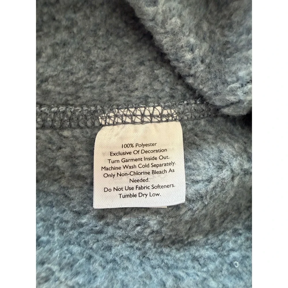 Eddie Bauer Mens 2XL Blue Heather Sweater Fleece Quarter Zip Pullover Jacket